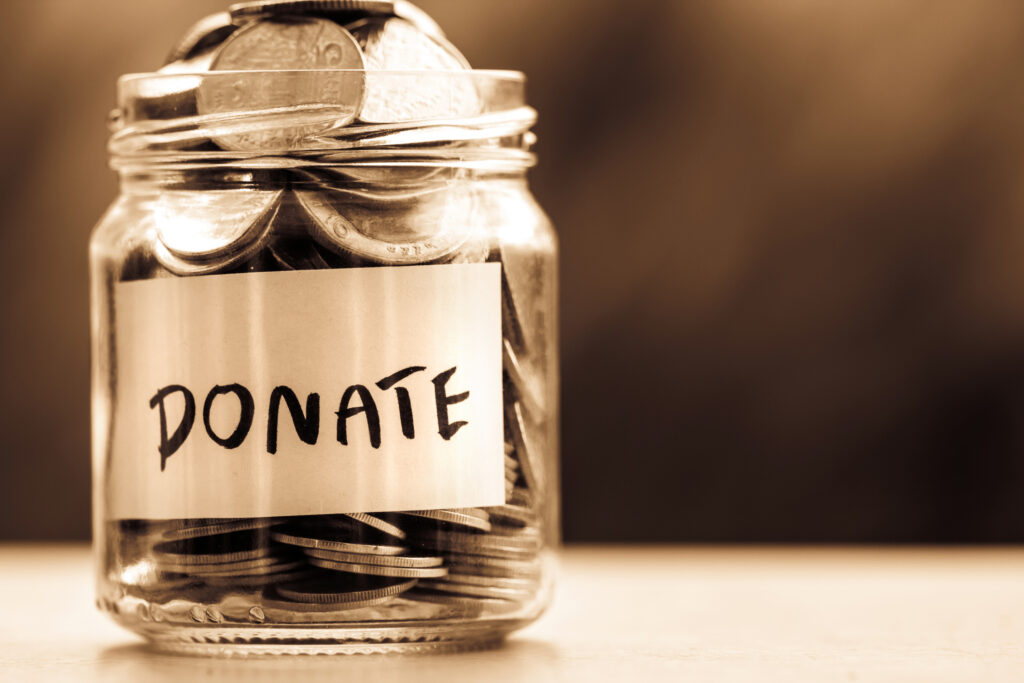 Donate donate jar